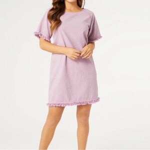 Coco + Carmen Lavender Fringe Dress